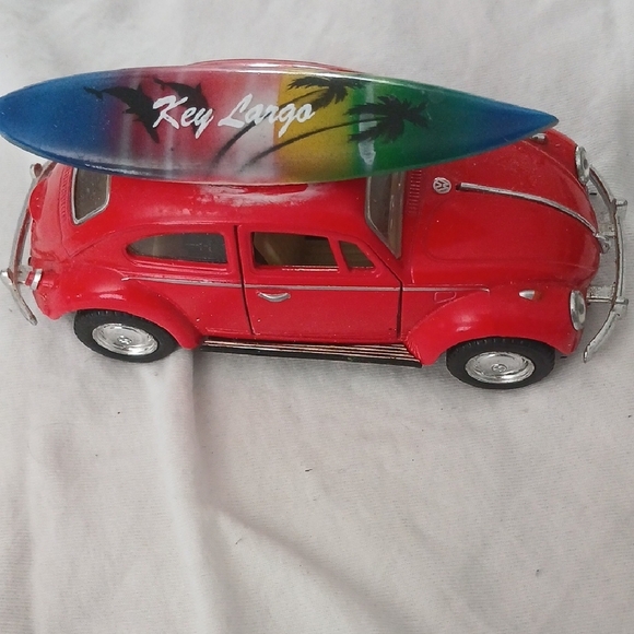 Red Toy Car with Surfboard - Picture 2 of 5